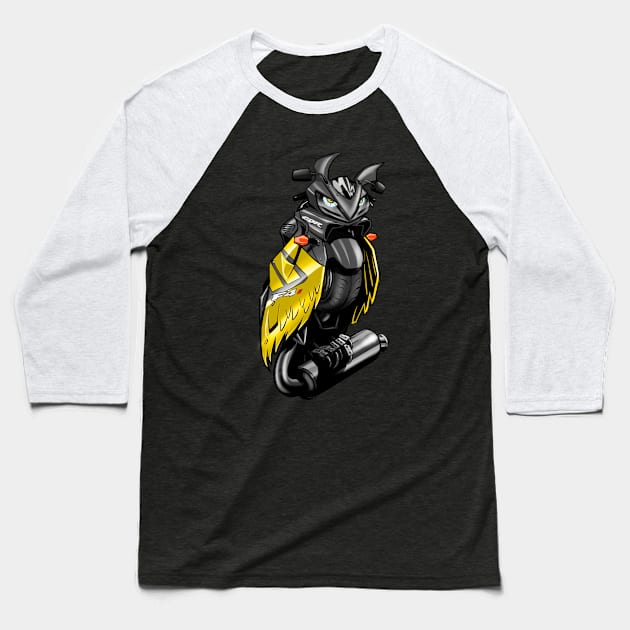 Honda CBR F4i Owl Baseball T-Shirt by MOTORIND